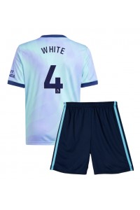 Arsenal Ben White #4 Jalkapallovaatteet Lasten Kolmas peliasu 2024-25 Lyhythihainen (+ Lyhyet housut)